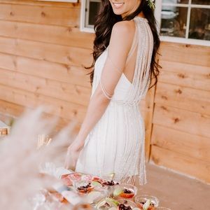 COPY - Short Jovani beaded backless dress